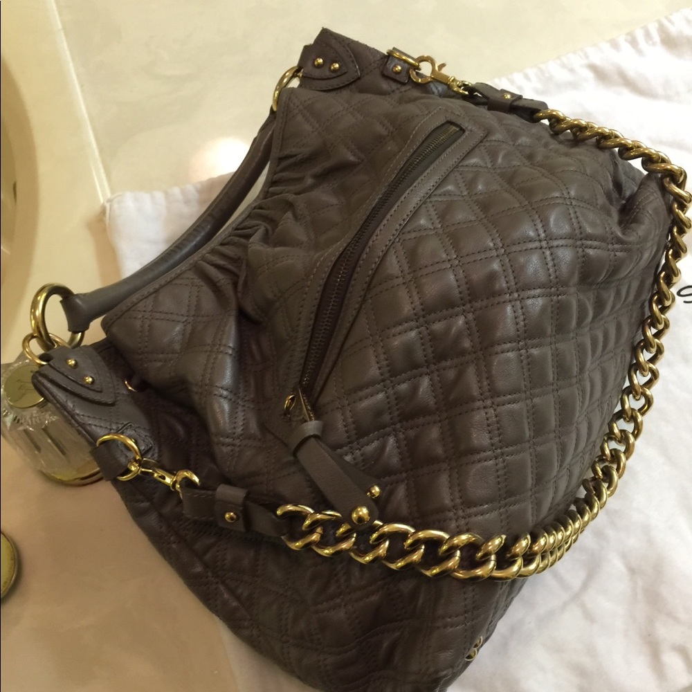 Mark Jacobs leather bag olive/gray